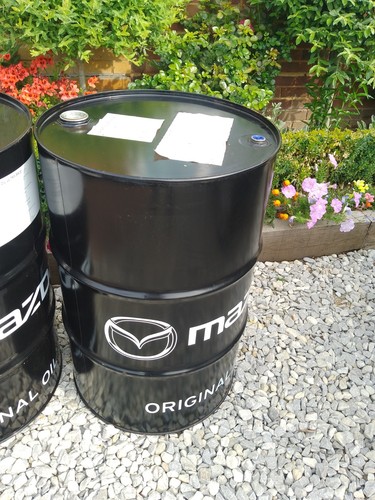 Empty metal oil drum - empty,