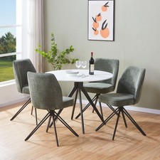 Aspen White Round Table with
