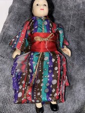 VINTAGE Porcelain Geisha Doll 8" Full Traditional Kimono Costume Japanese World
