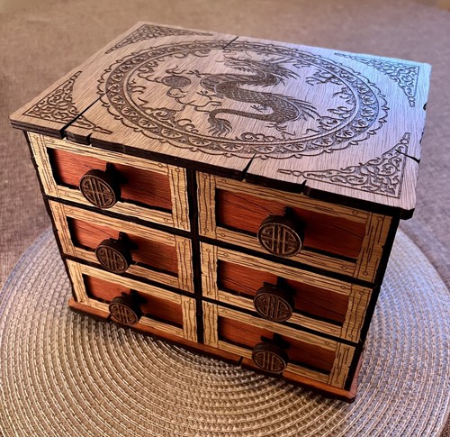 Wooden drawer keepsake box - drawer,