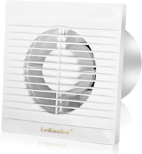 4" Bathroom Extractor Fan 100mm Exhaust Fan with Backflow Flap 150 m³/Hour - New