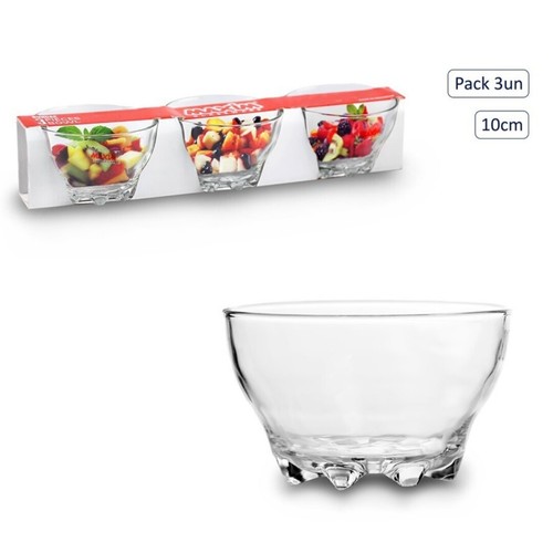 Glass bowl set clear - of,