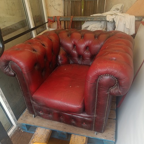 Vintage oxblood red - red, leather