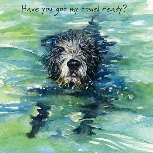 Scottish deerhound greeting - scottish,