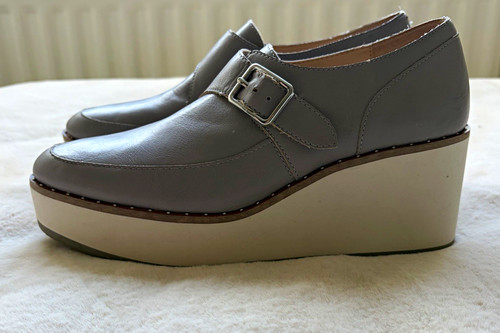 Zara grey faux leather buckle - zara,
