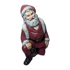 Ceramic Old World Santa Kneeling Father Christmas Ornament 32 Cm Tall VTG BU12