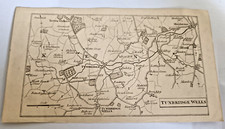 TUNBRIDGE WELLS, Seven Oaks  Maidstone  c.1805 Original antique map - Kent