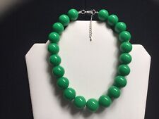 Chunky Green Bead Choker Necklace
