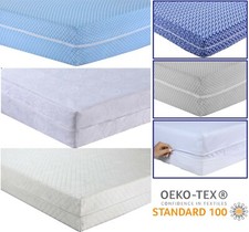 100% Cotton Zipped Full Mattress Protector Anti Bed Bug Total Encasement Cover