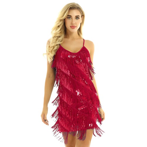Women latin dance dress sequin - dress,