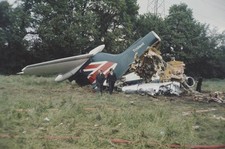 Wreckage of the Hawker