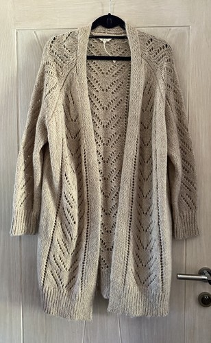 Pointy knit cardigan - cardigan, open
