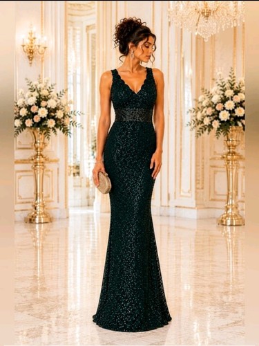 Mac duggal emerald sequin - emerald,