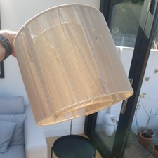 Elegant unusual eye catching well made Gold Thread String Lamp Shade in VGC