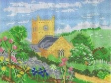 Country Church Tapestry Canvas