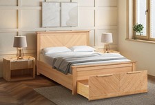 Real oak wood bed frame - frame, with