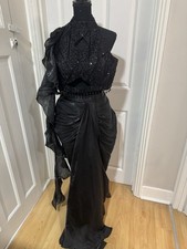 Baabul black Indian Indo Western Lehenga/lehnga