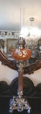 Large french antique oil lamp