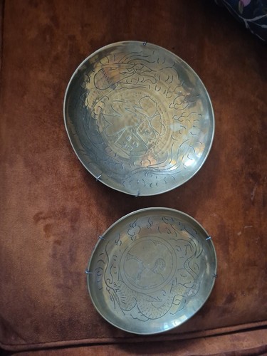 Vintage chinese brass wall - vintage,
