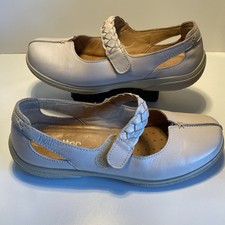 Hotter Shoes UK Size 7 Wide Fit EXF 'Shake' Cream Leather Uppers