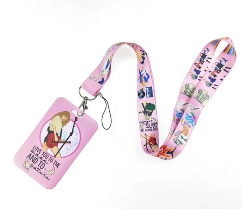 Taylor swift pink lanyard fan - taylor,