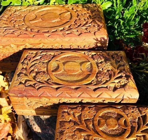 Tarot card box - card, wooden