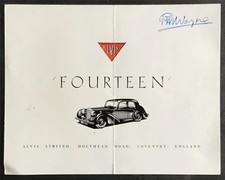 ALVIS FOURTEEN Car Sales Brochure SEP 1949