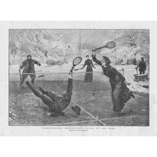 Victorian Tennis Match in the