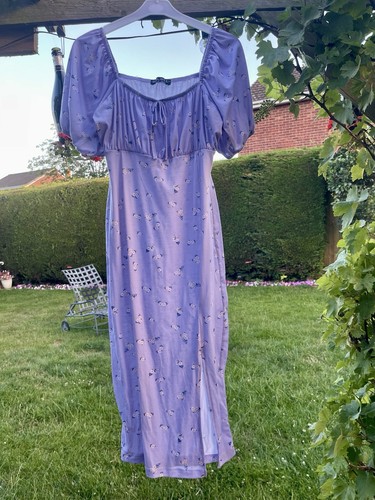 Lilac milkmaid dress - lilac,