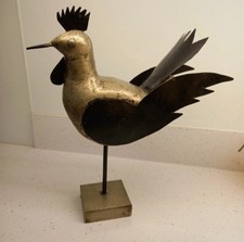 Crafted Metal Hen Display Ornament