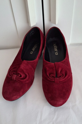 Hotter donna suede court shoes - donna,