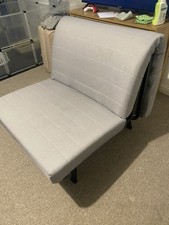 Light Blue/Grey Futon Chair