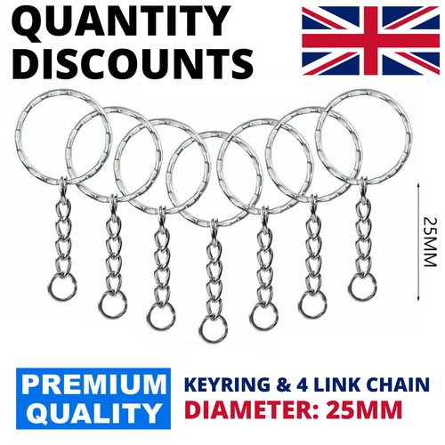25mm split ring with - split, chain