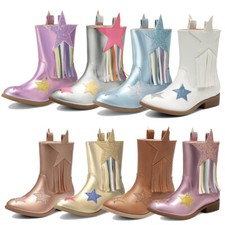 Girls Cowgirl Cowboy Western Boots Mid Calf Boots Tassel Fashion Boots