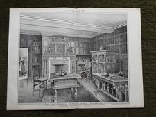Antique print derwent - derwent, hall