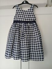 Blue and white spotty dress Age 3 - 4 years