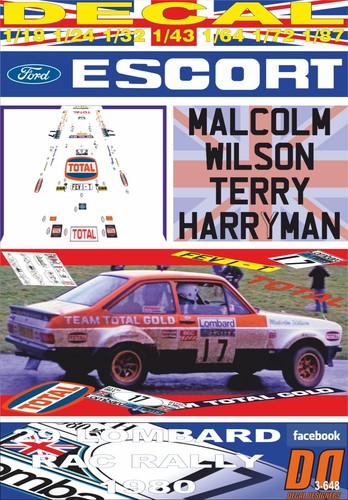 Decal ford escort - escort, mkii