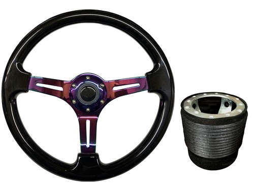Black neo chrome steering - chrome,