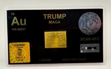New Release Trump MAGA Gold Bar 1 Gram Splits Into 7.5 Grains Each Limited Mint