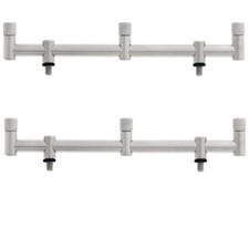 Goal Post Buzz Bars X2 Stainless Steel 30cm Three Rod Carp Fishing Buzzers