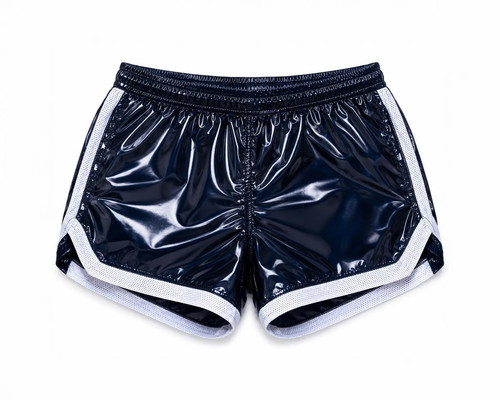 Shiny nylon running shorts - shorts, men