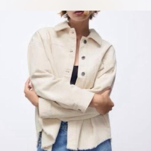Zara cream corduroy jacket - cream,