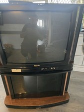 Ultra Rare Phillips Matchline 28" TV including Original Wooden Matching Cabinet
