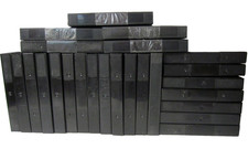 VHS Black Heavy Duty Empty Clamshell Plastic Storage Cases Large Lot of 25