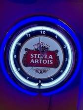 Stella Artois Beer Bar Tavern Pub Man Cave Store Neon Style LED Clock Sign