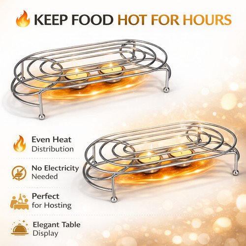 Oval double food warmer - food,