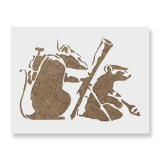 Mount Up Banksy Stencil - Craft Airbrush Painting Wall Mylar Reusable