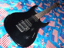 EARLY RARE MAVERICK CHAOS 1  JET BLACK SUPERSTRAT , FLOYD, COLLECTABLE ! SET UP!