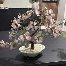 2 Vtg Asian Jade Glass