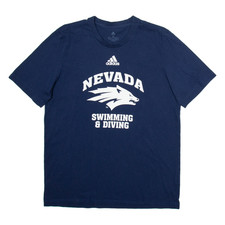 ADIDAS Nevada Swimming & Diving Mens T-Shirt Blue USA M